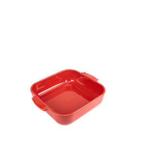 Appolia plat four céramique carré rouge