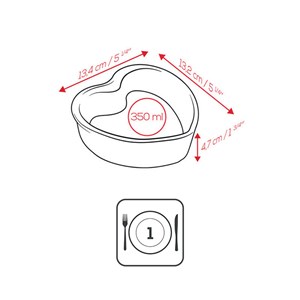 For you 2 plats four céramique coeur