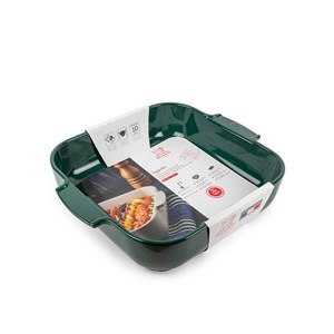 Appolia plat four céramique carré vert