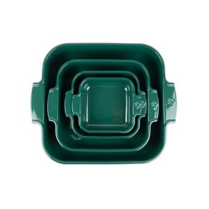 Appolia plat four céramique carré vert