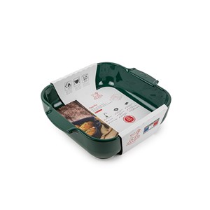 Appolia plat four céramique carré vert