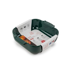 Appolia plat four céramique carré vert