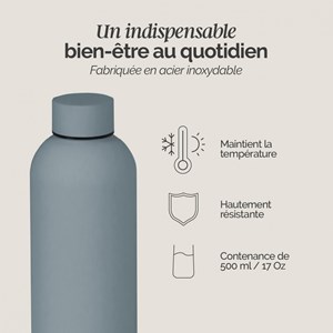 Gourde isotherme 500ml - gris