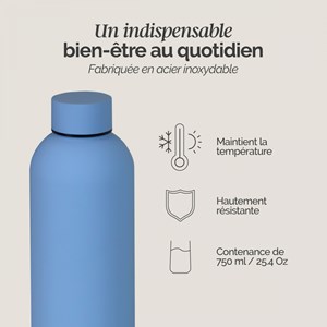 Gourde isotherme 750ml - bleu