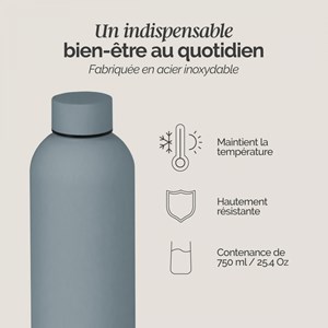 Gourde isotherme 750ml - gris
