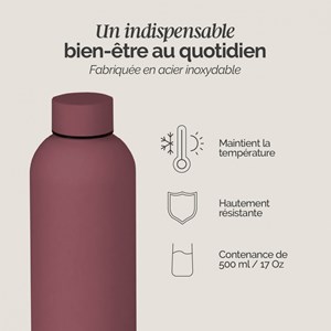 Gourde isotherme 500ml - rose