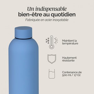 Gourde isotherme 500ml - bleu