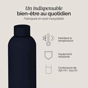 Gourde isotherme 750ml - gris