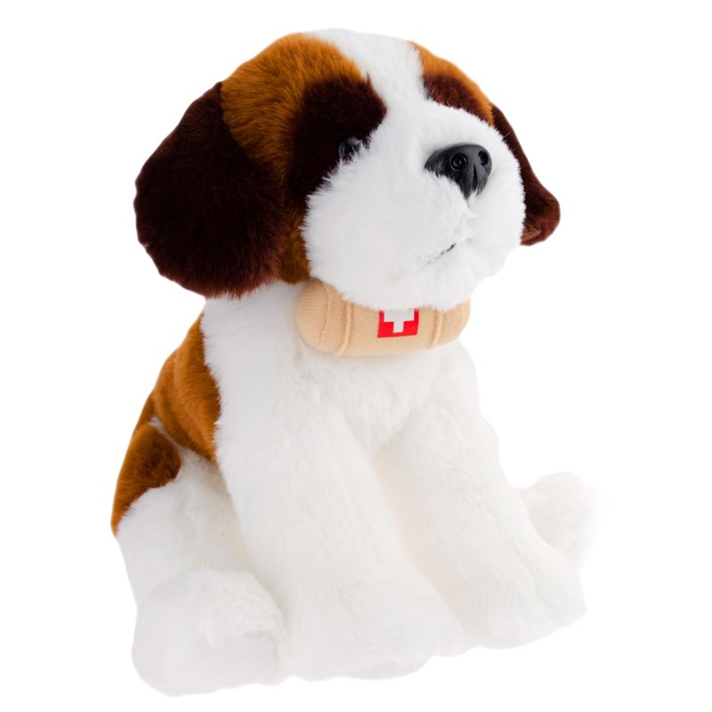 Peluche saint bernard assis da