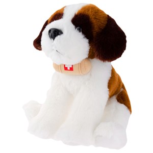 Peluche saint bernard assis da