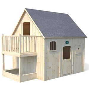 Cabane en bois sur pilotis avec mezzanin