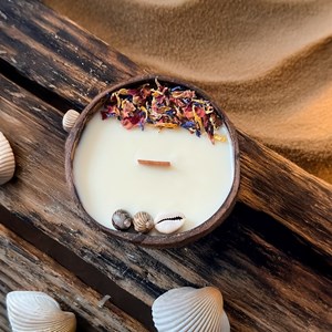 Bougie coconut taille s noix de coco