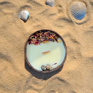 Bougie coconut taille s noix de coco