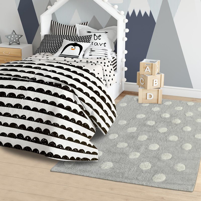 Tapis enfant 140x200 gris