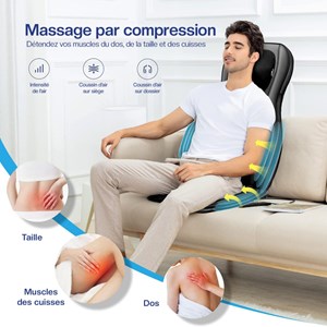 Dossier massant chauffant so900h dos, nu