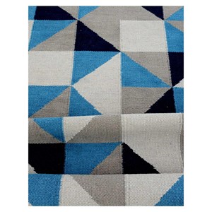 Tapis salon 240x340 bleu