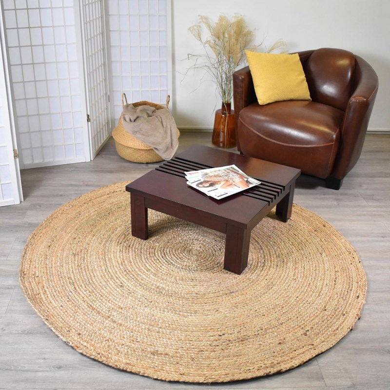 Tapis rond 100x100 rond beige