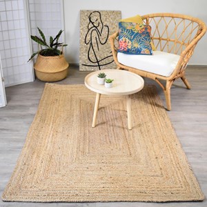Tapis jute 240x340 beige