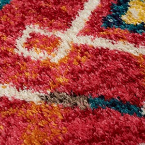 Tapis berbère  100x100 rond multicolore