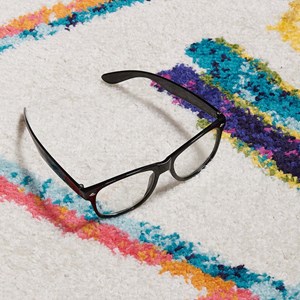 Tapis berbère style 160x160 carre blanc