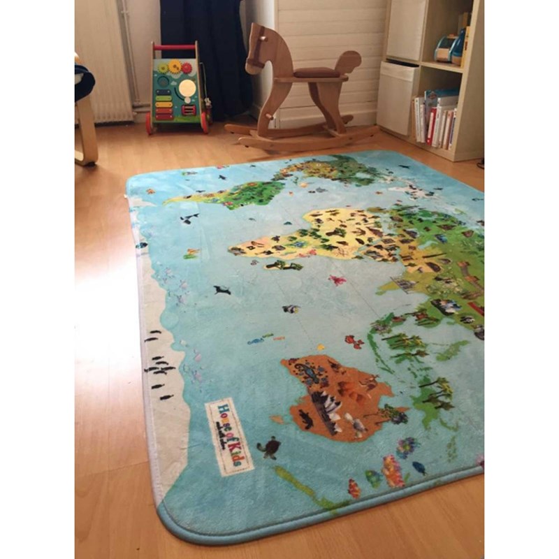 Tapis enfant 70x95 bleu