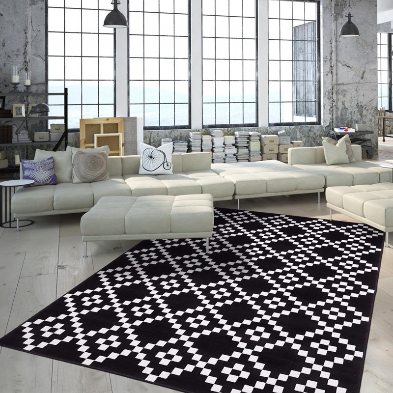 Tapis+salon+190x280+noir