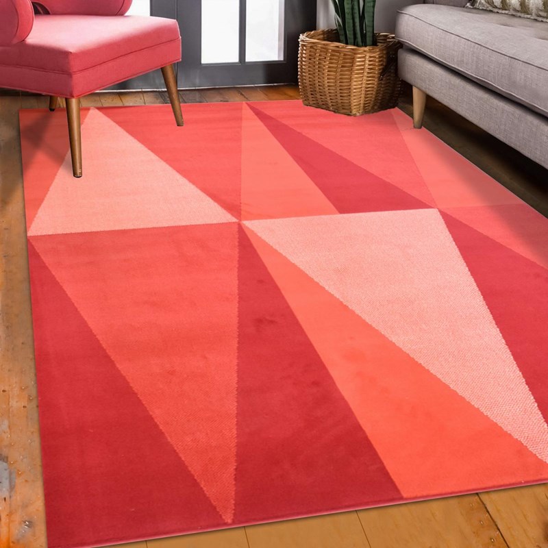 Tapis salon 160x225 rouge