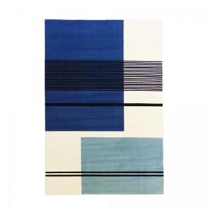 Tapis salon 200x290 bleu