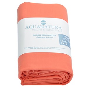 Drap housse - coton bio - corail