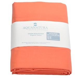 Housse de couette - coton bio - corail