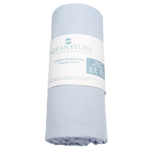 Drap housse - coton bio - bleu