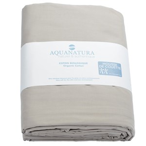 Housse de couette - coton bio - taupe