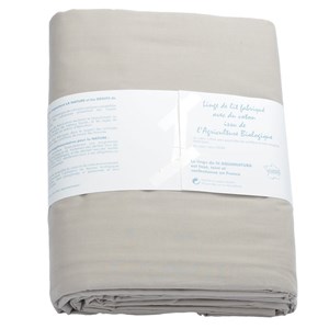 Housse de couette - coton bio - taupe