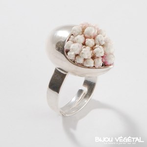 Bague végétale goutte fleurs