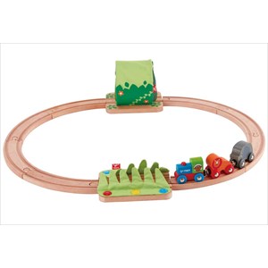 Circuit de train en bois hape jungle