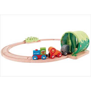 Circuit de train en bois hape jungle