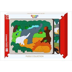 Puzzle en bois animaux d'asie hape
