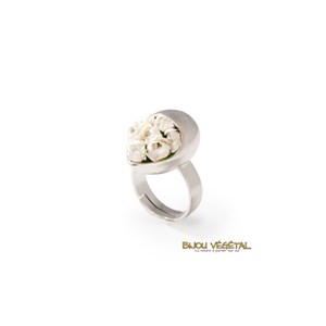 Bague végétale goutte fleurs