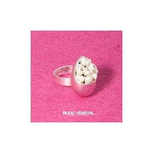 Bague végétale goutte fleurs