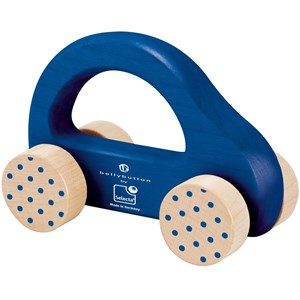 Petite voiture rapide bleue