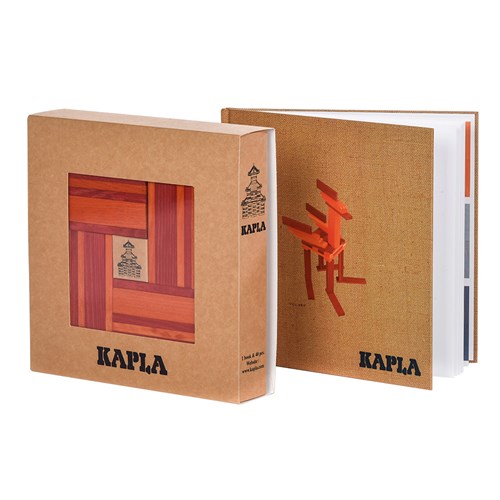 Kapla - Coffret 40 planchettes rouges et orange