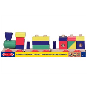 Train en bois cube à empiler