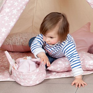 Couffin poupée étoile rose small abitare