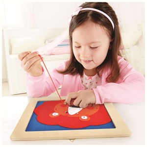 Laughing lion embroidery kit by hape kit