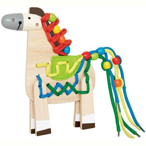 Lacing pony by hape poney à lacer en boi