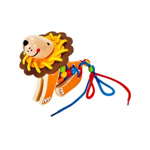 Lacing lion by hape lion à lacer en bois