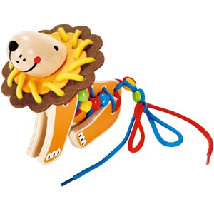Lacing lion by hape lion à lacer en bois