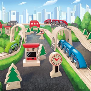 Jeu enfant circuit de train set high & l
