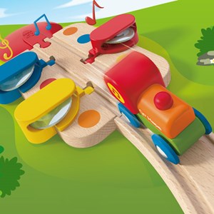 Jeu enfant circuit de train tambourine h