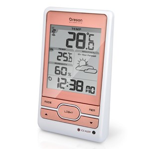 Station météo avec alerte gel (rose)